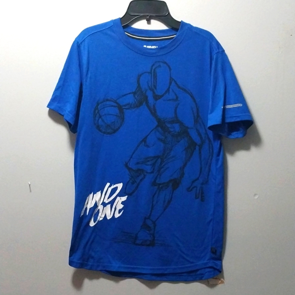 And 1 blue basketball short sleeve tee shirt